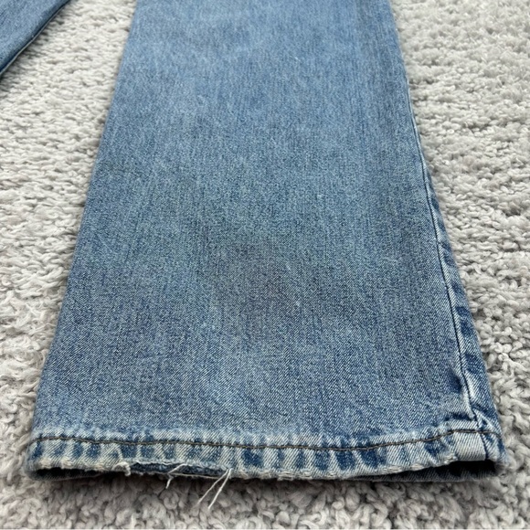 Whooz Blooz Jeans Womens 5 6 Y2K Vintage Denim Wide Leg Flare Button Fly Style - Picture 4 of 6